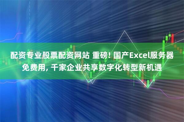 配资专业股票配资网站 重磅! 国产Excel服务器免费用, 千家企业共享数字化转型新机遇